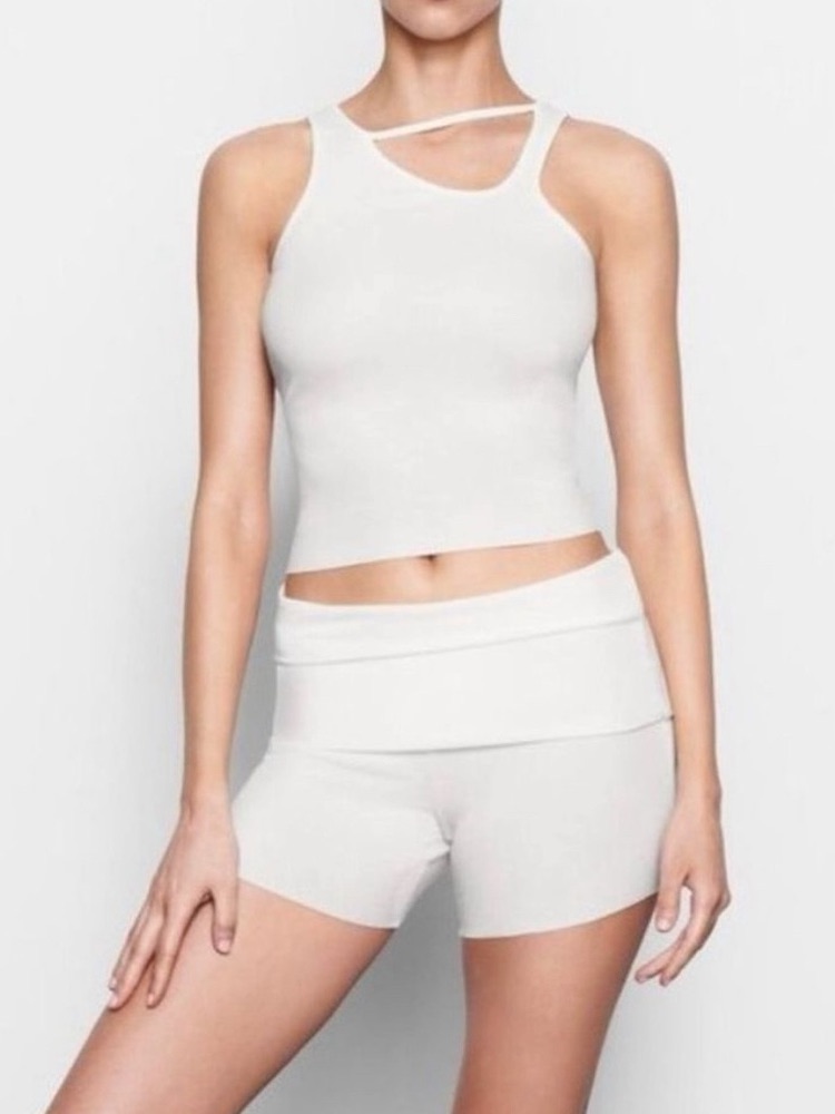Skims Soft Lounge Cutout Tank - Marble Sz M